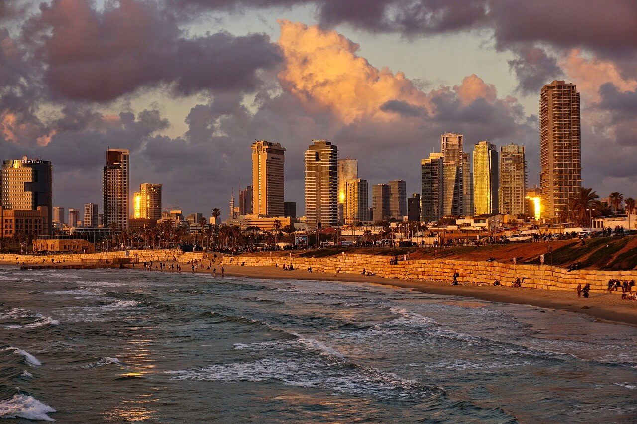 Tel Aviv beach at the golden hour, Tel Aviv Travel