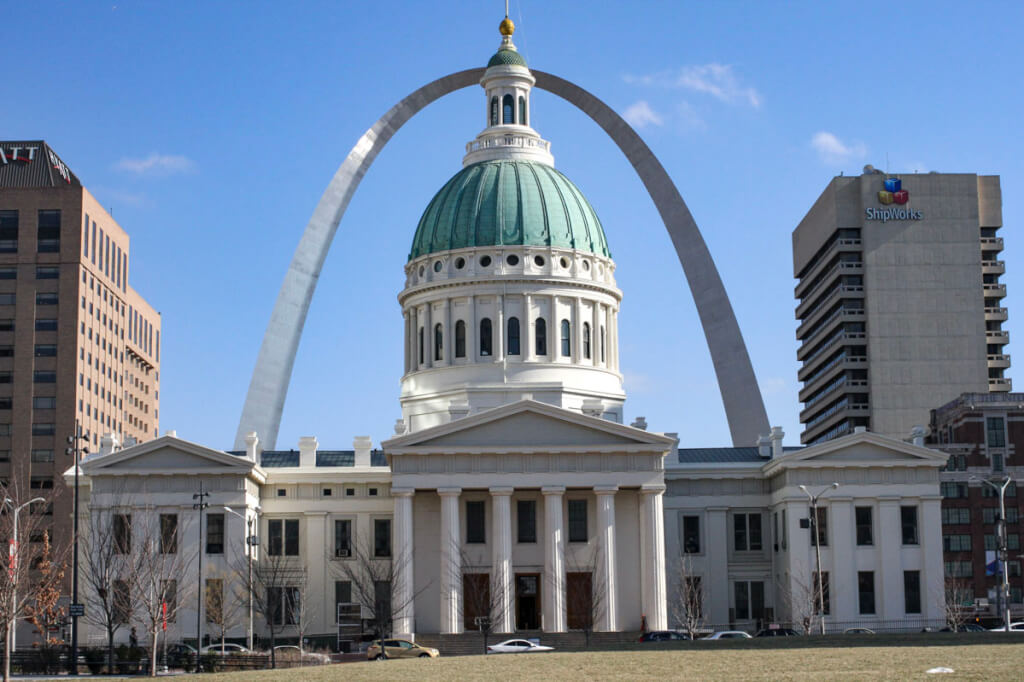 The Gateway Arch and the Old Courthouse are primary sites at Gateway Arch National Park.