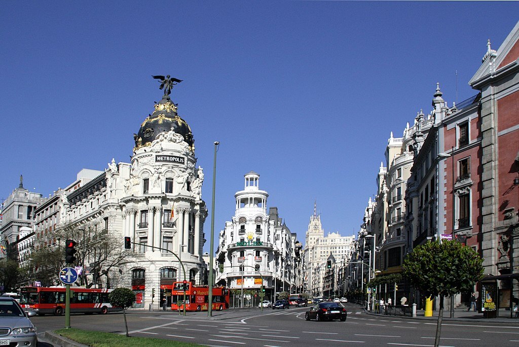 Ornate architecture in Madrid.