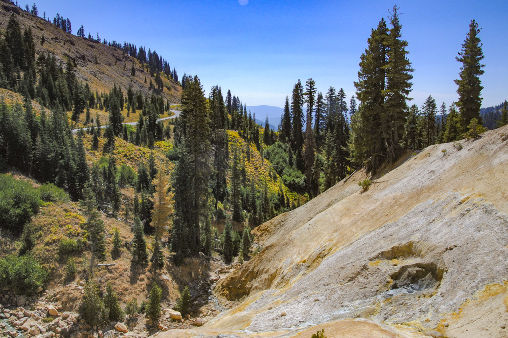 View from Bumpass Hell on our Lassen Volcanic National Park trip planner.